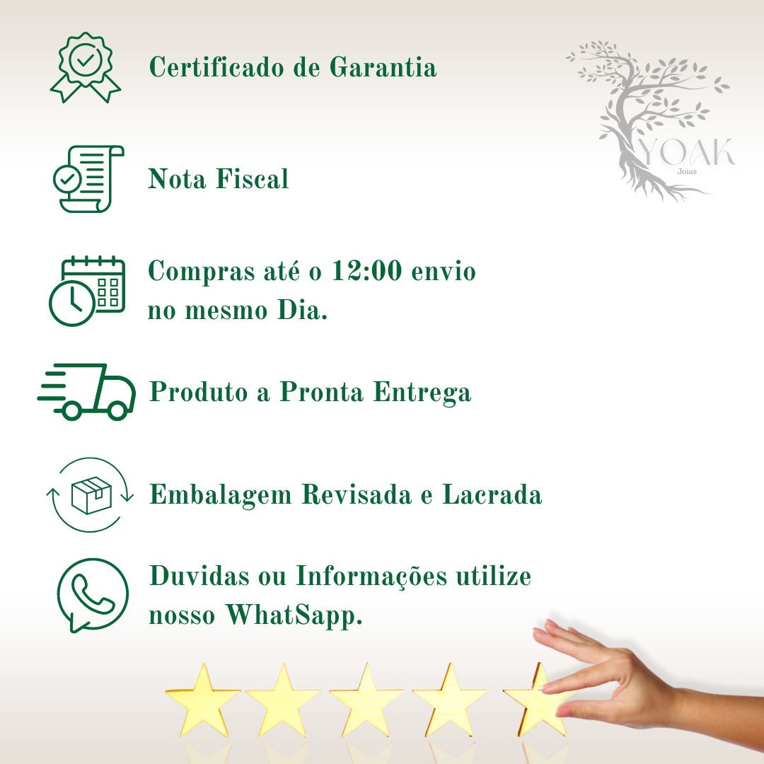 Colar Joias Banhada a Ouro Prata com Pingente Cruz Diamantada