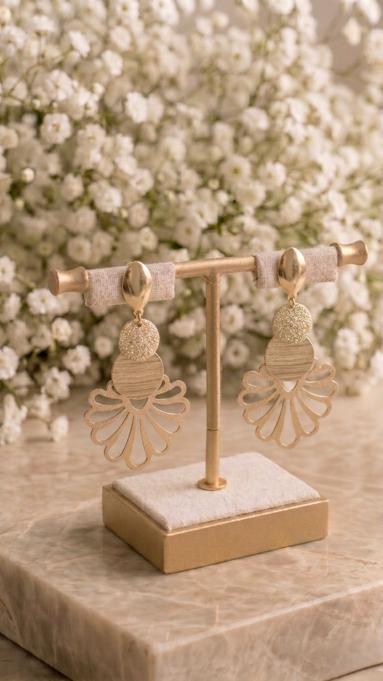 Brinco Flor Vazada com Design sofisticado!