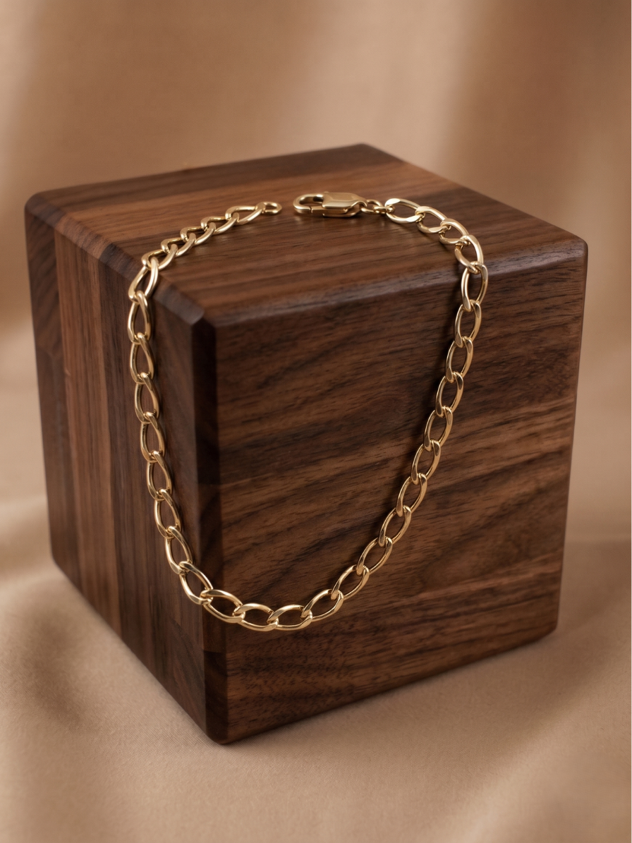 Pulseira Elo Grumet  Joias Banhada design clássico e refinado