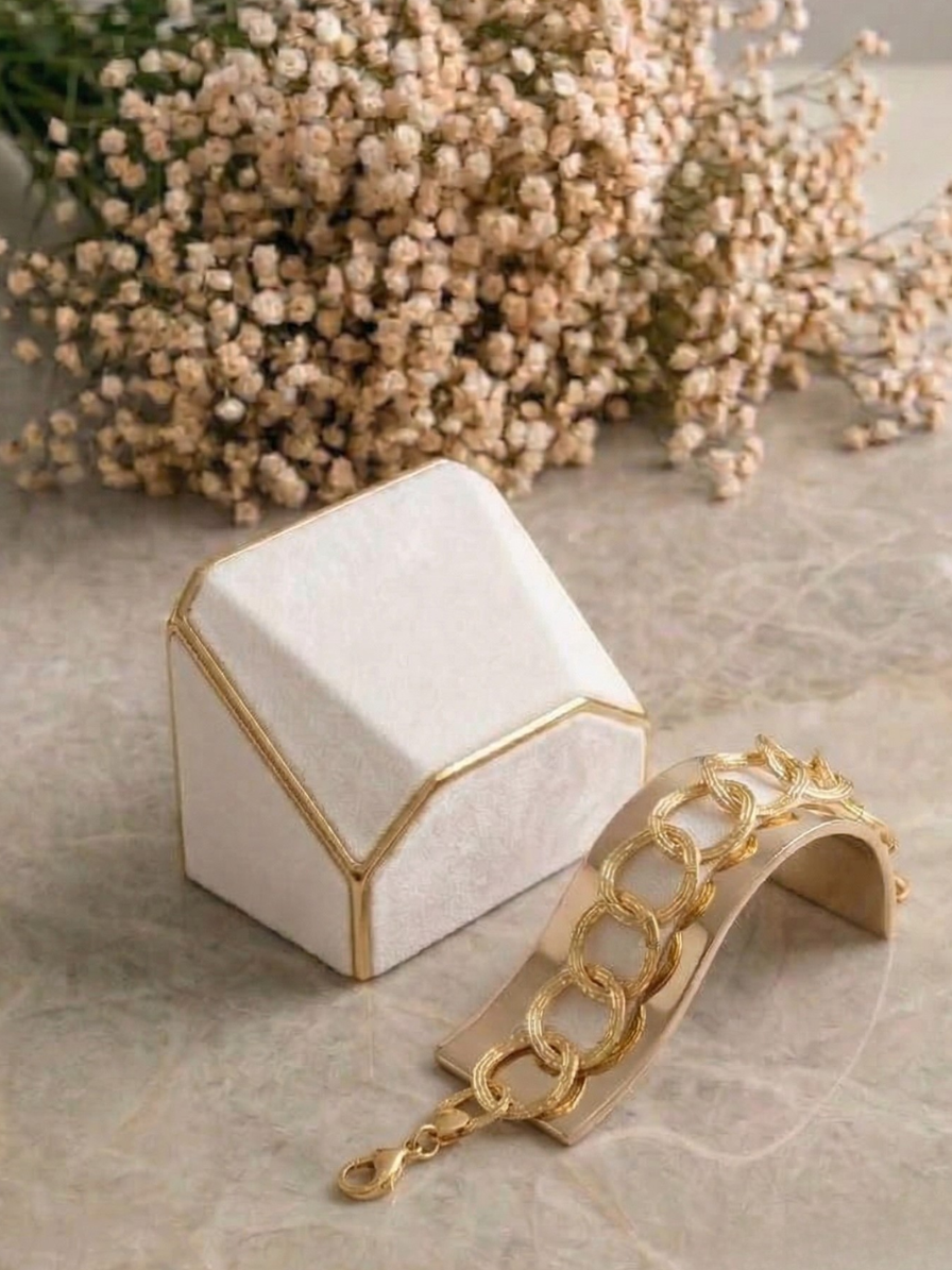 Pulseira Elo Frisado um toque sofisticado e deslumbrante com design clássico
