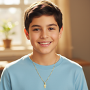 Trocar imagem Colar Infantil Mini Cruz Banhado a Ouro 18K ou Prata 925 Delicado | Criança e Adolescente 2