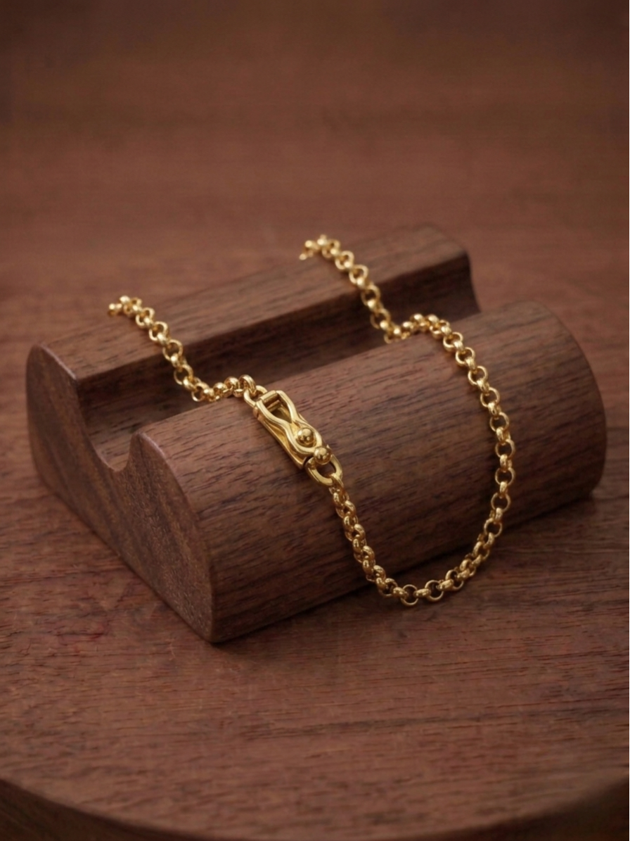 Pulseira Grumet Joias Banhada design clássico e refinado