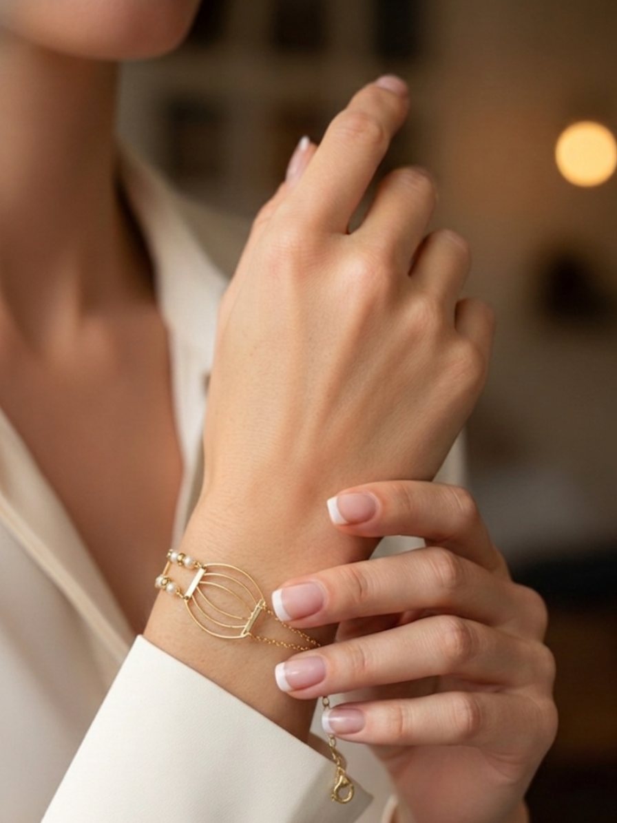 Pulseira Esfera um toque sofisticado e deslumbrante com design clássico - verso