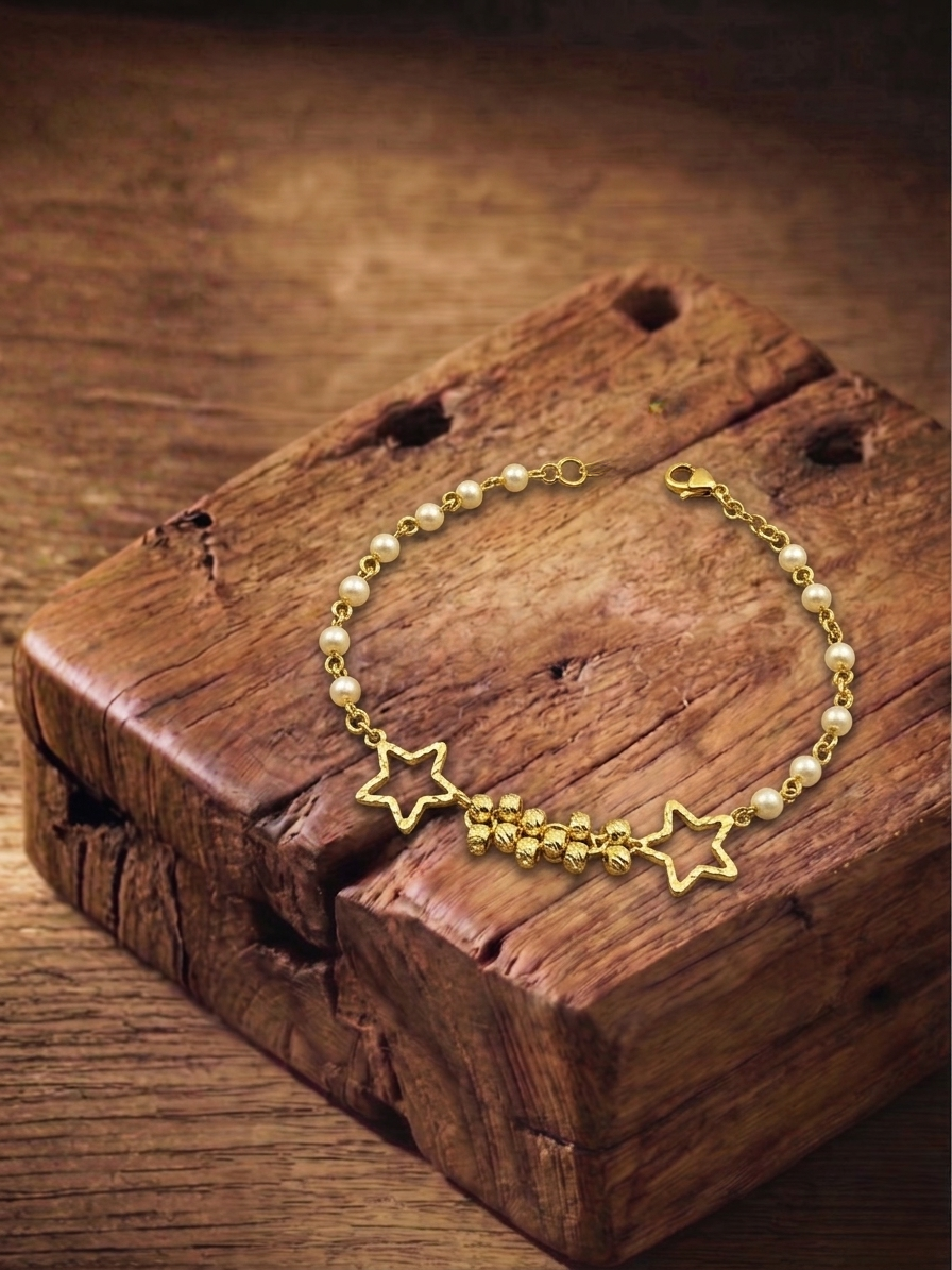 Pulseira Estrelas & Pérolas um toque sofisticado e deslumbrante com design clássico