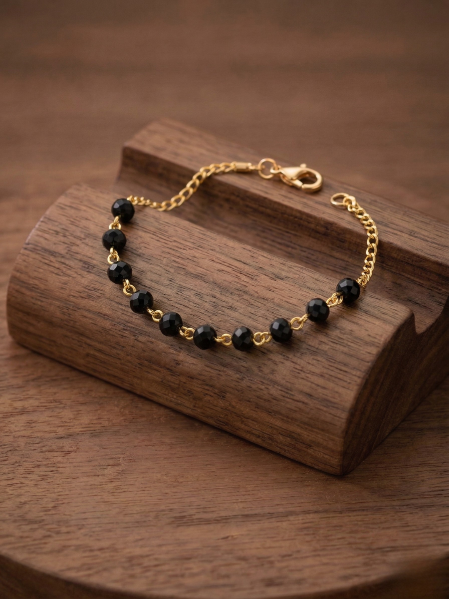Pulseira Ônix Fina um toque sofisticado e deslumbrante com design clássico